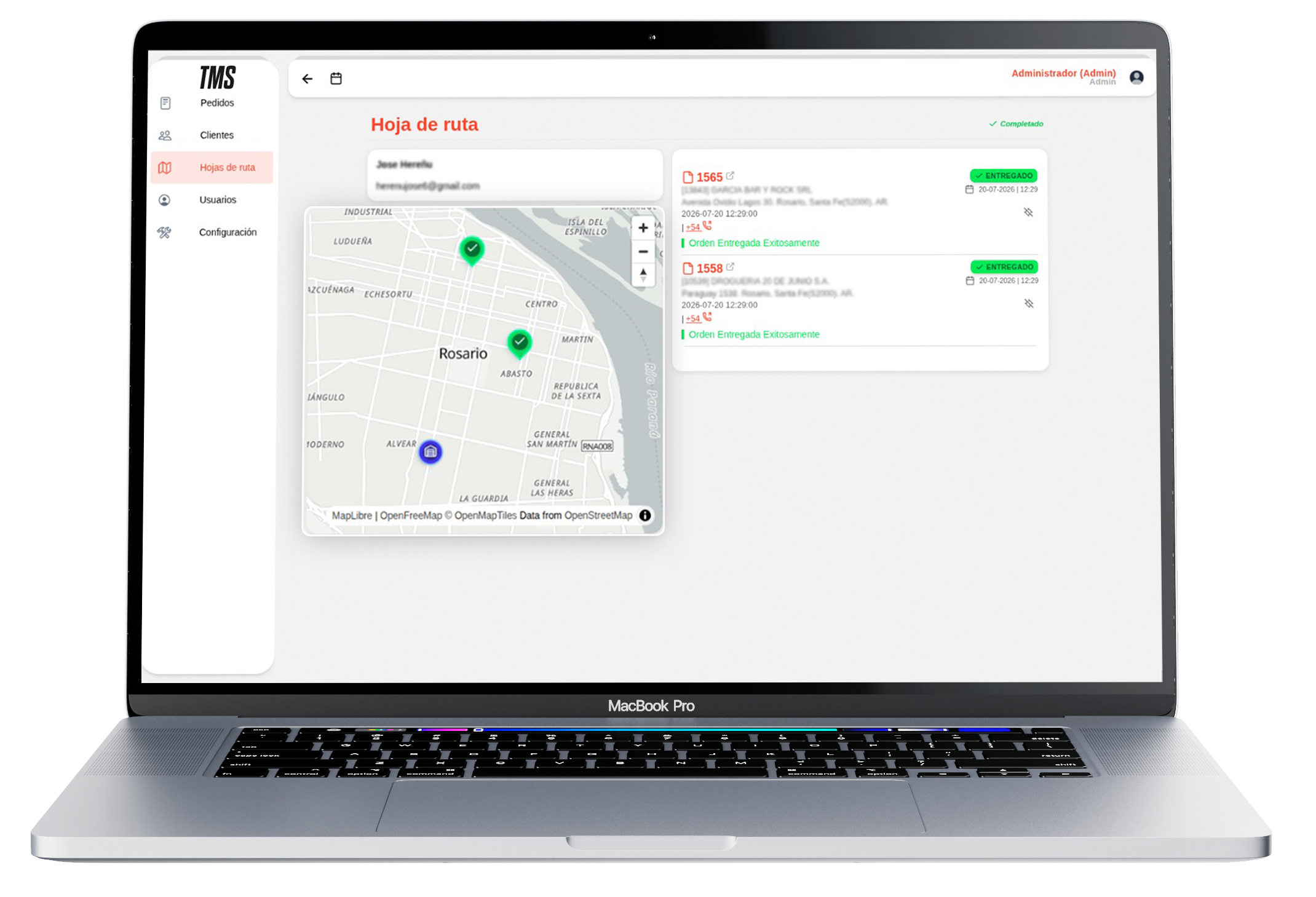 Hoja de ruta del TMS: planificación de entregas y seguimiento de envíos